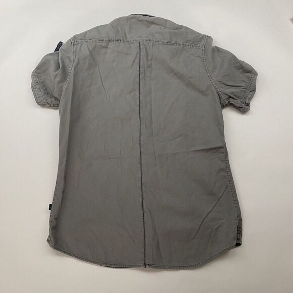 Engbers Regular Fit Gray Short Sleeve Button Up Shirt Size M 39/40 100% Cotton - Picture 11 of 13